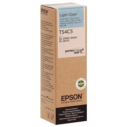 Epson Ink Bottle T54C5 Light Cyan Ink for SureLab D500 Printer (Ref C13T54C520)