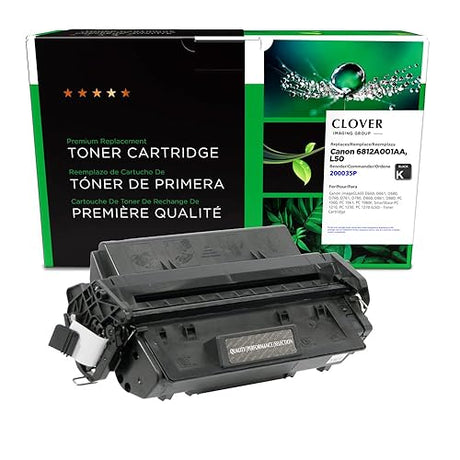 Clover Remanufactured Toner Cartridge Replacement for Canon 6812A001AA (L50) | Black