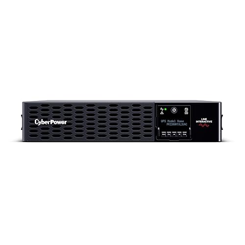 CyberPower PR2200RTXL2UACN Smart App Sinewave UPS Battery Backup and Surge Protector, 2200VA/2200W, 8 Outlets, 2U Rack/Tower, Pre-Installed RMCARD205, EBM Option, Built-in Cloud Monitoring