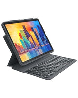 ZAGG Pro Keys Detachable Case and Wireless Keyboard for iPad Air 10.9 (Gen 4, Gen 5), iPad Air 11 (M2) - Multi-Device Bluetooth Pairing, Backlit Laptop-Style Keys, Apple Pencil Holder, Black