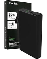 mophie powerstation pro AC (2023)-27,000 mAh External Battery compatbile With MacBook&iPad Portable PD battery with 100W of AC&60W USB-C Fast Charge integrated carry strap-USB-C cable included, Black 27,000 mAh Gen 2
