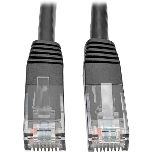 Tripp Lite N200-035-BK Cat6 Cat5e Gigabit Molded Patch Cable RJ45 M/M 550MHz Black 35' 35' 35 ft. Black