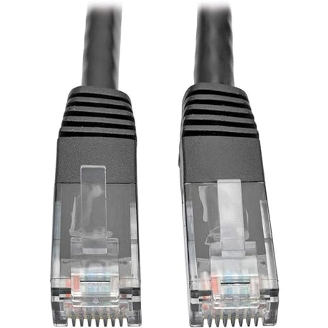Tripp Lite N200-035-BK Cat6 Cat5e Gigabit Molded Patch Cable RJ45 M/M 550MHz Black 35' 35' 35 ft. Black