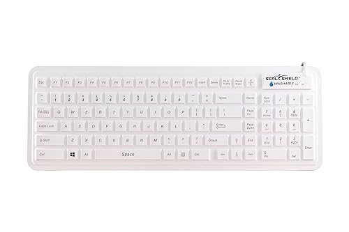 Seal Glow Waterproof Silicone Keyboard- Backlit w/Magnetic Backing -SW106G2M