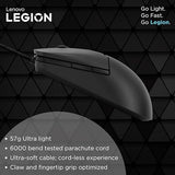 Lenovo Legion M300s RGB Wired Gaming Mouse - 8,000 DPI Adjustable Sensor, 6 Programmable Buttons & 20-Million Clicks Durability with Optimized Comfort (Black) Compact |Ambidextrous M300s Black