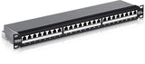 TRENDnet 24-Port Cat6A Shielded 1U Patch Panel, 19 1U Rackmount Housing, Compatible with Cat5e, Cat6, and Cat6A Cabling, Ethernet Cable Management, Color Coded Labeling, Black, TC-P24C6AS 24 Port Cat6A