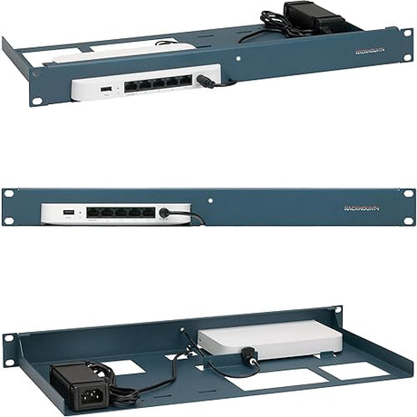 Firewall Appliance Rack Mount for Cisco Meraki - 1U Server Rack Shelf with Easy Access Front Network Connections, Properly Vented, Customized 19 Inch Rack - RM-CI-T12 by Rackmount.IT