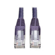Tripp Lite N201-050-PU Cat6 Gigabit Ethernet Snagless Molded Patch Cable 24 AWG 550MHz Premium UTP, Purple, RJ45 M/M 50'