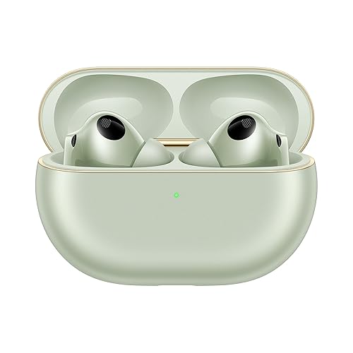 HUAWEI FreeBuds Pro 4, Dual-Driver True Sound, Intelligent Dynamic ANC, Head Motion Controls, Compatible with iOS&Android, Green. Buy one and get a Free Huawei AX2 Router, While Supplies Last. FreeBuds Pro 4 Green