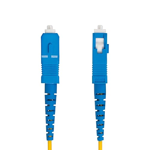 StarTech.com 1m (3.3ft) LC to SC (UPC) OS2 Single Mode Simplex Fiber Optic Cable, 9/125, 40G/100G, LSZH Fiber Jumper Cord