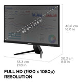 ViewSonic VX2467U 24 Inch 1080p Gaming Monitor with 60Hz USB C, Ultra-Thin Bezels, HDMI, VGA, and DP Input