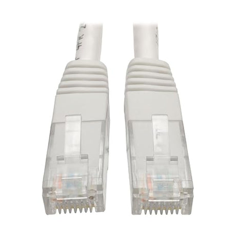 Tripp Lite 2ft Cat6 Gigabit Molded Patch Cable RJ45 M/M 550MHz 24 AWG White (N200-002-WH) 2 ft. White