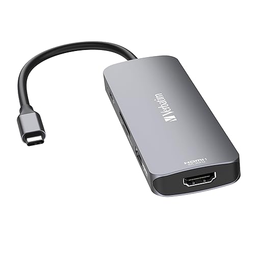 Verbatim USB-C Pro Multiport Hub 5 Port CMH-05, gray, 32151 USB-C PRO MULTIPORT HUB 8 Port