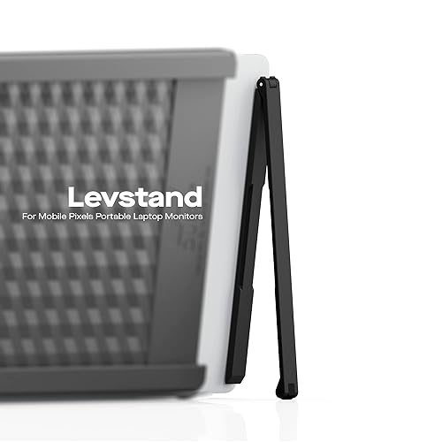 MP Mobile Pixels Portable Laptop Screen Levstand, Height Adjustable Ergonomic Monitor Stand, Foldable Laptops Holder, Ventilated Laptop Mount (Black)