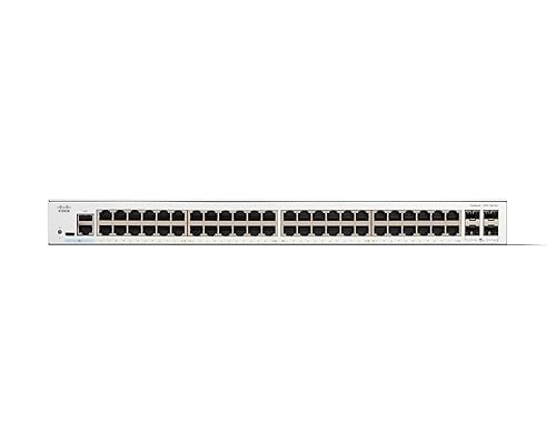 Cisco Catalyst 1300-48T-4X Managed Switch, 48 Port GE, 4x10GE SFP+, Limited Lifetime Protection (C1300-48T-4X)