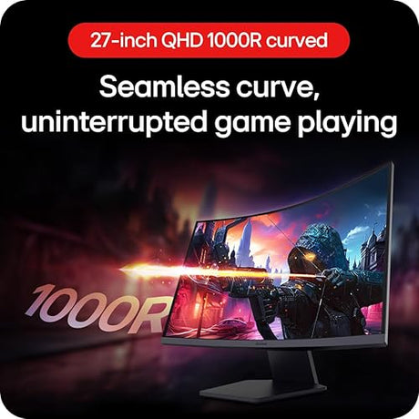 LG Ultragear™ 27GS75QN 27-inch Gaming Monitor | QHD (2560x1440) Display | IPS 1ms (GtG) | 180Hz (O/C 200Hz) Refresh Rate, Black 27 2560 x 1440 IPS