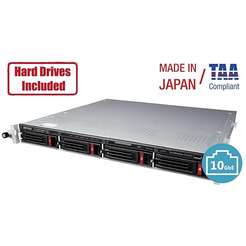 BUFFALO TeraStation WS5420RN 4-Bay Windows Server IoT 2025 1U NAS 32TB (4x8TB) w/HDD Included 32TB (4x8TB) 4-Bay Rackmount