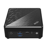 MSI Cubi N ADL Barebone Mini PC: Intel Pentium N200, Intel UHD, WiFi, Dual Display, Type C: Black ADL S-054BUS