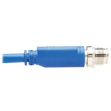 Tripp Lite M12 X-Code to RJ45 Cat6 Ethernet Cable (M/M), 1 Gbps, UTP, UL CMR-LP Certified for 60W PoE, Heavy-Duty IP68 Rating, 3.3 Feet / 1 Meter, (NM12-602-01M-BL) M12 to RJ45 3.3 ft / 1M