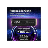 Crucial P310 - SSD - 2 TB - Internal - M.2 2280 - PCIe 4.0 x4 (NVMe) - Integrated Heatsink