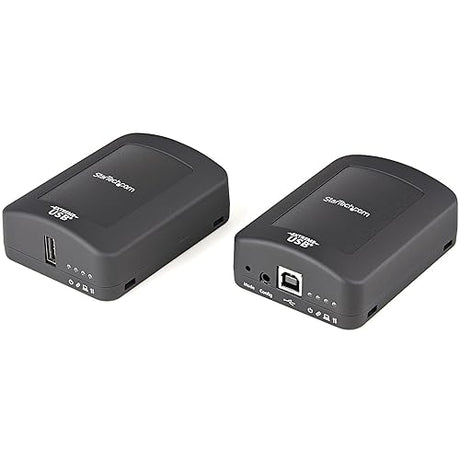 StarTech.com USB 2.0 Extender Over Cat5e/Cat6 Cable (RJ45) - Locally or Remotely Powered Industrial Metal USB Extender Adapter Kit w/ESD Protection - 330ft/100m - 480 Mbps (USB2001EXT2PNA)