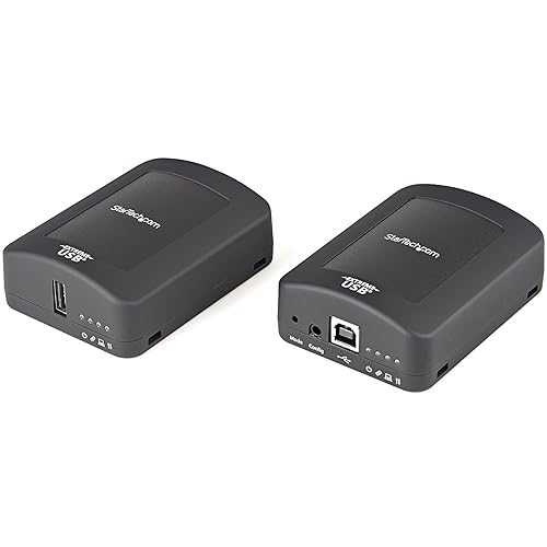 StarTech.com USB 2.0 Extender Over Cat5e/Cat6 Cable (RJ45) - Locally or Remotely Powered Industrial Metal USB Extender Adapter Kit w/ESD Protection - 330ft/100m - 480 Mbps (USB2001EXT2PNA)