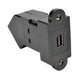 Tripp Lite Mini DisplayPort to DisplayPort Keystone/Panel Mount Angled Adapter (F/F), All-in-One, MDP to DP, Black (P169-000-KPA-BK) Angled Keystone/Panel Mount