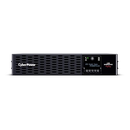 CyberPower PR3000RTXL2UCN Smart App Sinewave UPS Battery Backup and Surge Protector, 3000VA/3000W, 9 Outlets, 2U Rack/Tower, Pre-Installed RMCARD205, EBM Option, Built-in Cloud Monitoring
