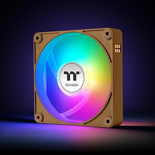 Thermaltake CT120 EX Reverse ARGB Sync PC Cooling Fan 3 Pack, 500~2000 RPM, 5V Mobo Sync, 16.8 Million Colors 9 LEDs, MagForce 2.0 Connectors, Hydraulic Bearing, Gravel Sand, CL-F224-PL12GS-A