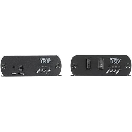 StarTech.com 2 Port USB 2.0 Extender Hub Over Cat5e/Cat6 Cable (RJ45) - 330ft/100m Industrial Metal USB Extender Adapter Kit w/ESD Protection - Externally Powered - 480 Mbps (USB2002EXT2NA)
