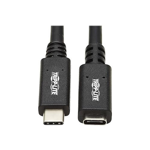 Tripp Lite USB-C Extension Cable (M/F), USB 3.2 Gen 1, Thunderbolt 3, Black, 5 Gbps, 60W Power Delivery Charging, 20 Volts 3 Amps, 3 Feet / 0.9 Meters, Lifetime Manufacturer's Warranty (U421-003) 3 ft / 0.9M