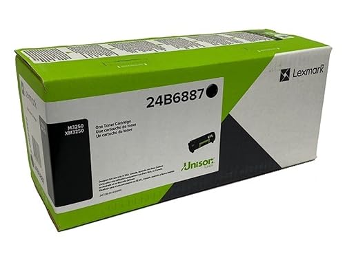 Lexmark 24B6887 M3250 XM3250 Toner Cartridge (Black) in Retail Packaging