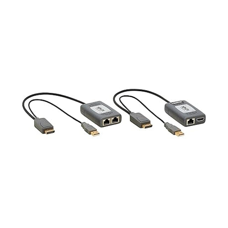 Tripp Lite Long-Distance DisplayPort Over Cat6 Extender Kit, 4K @ 60Hz, 1-Port, Extend up to 230 Feet / 70 Meters, Daisy-chain up to 920ft / 280M, TAA Compliant, 1-Year Warranty (B127U-111-PDPD)