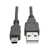 Tripp Lite U030-006-COIL 6' Hi-Speed USB 2.0-USB Mini-B Cable (M/M), Coiled, USB Type-A-Mini-B 6 ft. Coiled