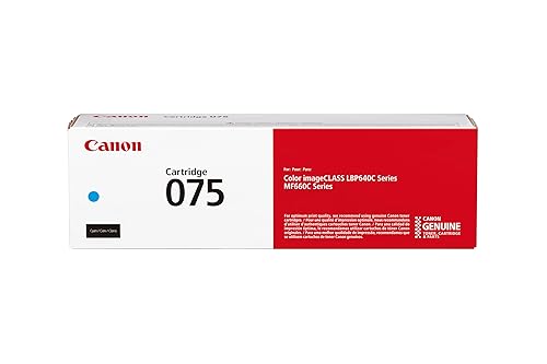 Canon Genuine 075 Cyan Toner Cartridge
