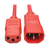 Tripp Lite P004-006-ARD Standard Computer Power Extension Cord, 10A, 18 AWG (IEC-320-C14-IEC-320-C13), Red, 6'