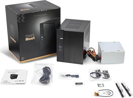 ASRock DeskMeet X600 Mini PC Kit: AMD AM5 Ryzen 9000/8000/7000 (65W), 8L Case, 500W PSU, DDR5 7200+ OC, PCIe 4.0 x16, Gen5 M.2, WiFi-Ready, Triple Display (No CPU/RAM/Storage)