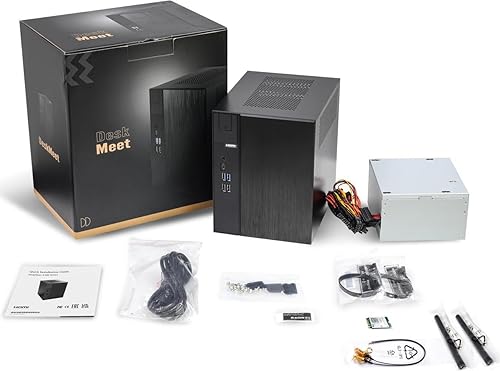 ASRock DeskMeet X600 Mini PC Kit: AMD AM5 Ryzen 9000/8000/7000 (65W), 8L Case, 500W PSU, DDR5 7200+ OC, PCIe 4.0 x16, Gen5 M.2, WiFi-Ready, Triple Display (No CPU/RAM/Storage)