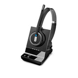 Sennheiser SDW 5063 (506588) - Double-Sided (Binaural) Wireless DECT Headset for PC/Softphone Connection Dual Microphone Ultra Noise Cancelling, Black