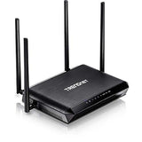 TRENDnet AC2600 MU-MIMO Wireless Gigabit Router, Increase WiFi Performance, WiFi Guest Network, Gaming-Internet-Home Router, Beamforming, 4K streaming, Quad Stream, Dual Band Router, Black, TEW-827DRU