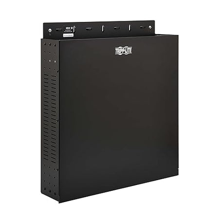 Tripp Lite SmartRack 2U Vertical Wallmount Rack Enclosure, Low-Profile 5? from Wall, 19? Equipment Depth, Vented Sides Provide Free Airflow, Mounting Hardware Included, 5-Year Warranty (SRWO2UBRKT)