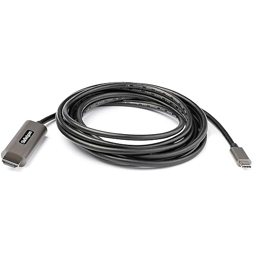 StarTech.com 9.8ft (3m) USB C to HDMI Cable 4K 60Hz w/HDR10 - Ultra HD USB Type-C to 4K HDMI 2.0b Video Adapter Cable - USB-C to HDMI HDR Monitor/Display Converter - DP 1.4 Alt Mode HBR3 (CDP2HDMM3MH)