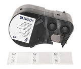 Brady Self-Laminating Vinyl Pre-Sized Labels for Label Printer BMP51/BMP53/M511-200 Self Adhesive Printer Labels - Black on White, Transparent (38,10 mm (W) x 31,75 mm (H)) - M5-115-427