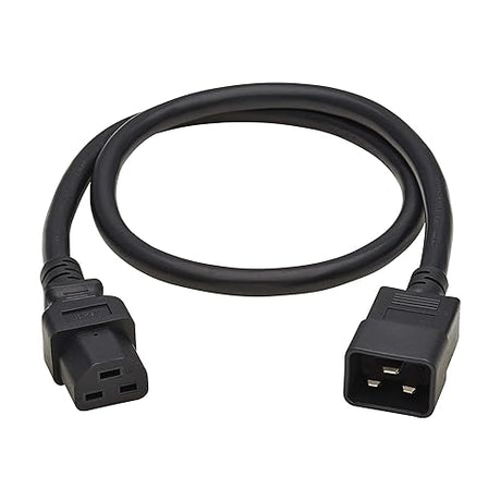 Tripp Lite C20 to C21 Power Extension Cord, 3 Feet / 0.9 Meters, 20 Amps, 250 Volts, 12 AWG, Heavy Duty Jacket, Black, IEC-320-C20 to IEC-320-C21, Manufacturer's Warranty (P035-003)
