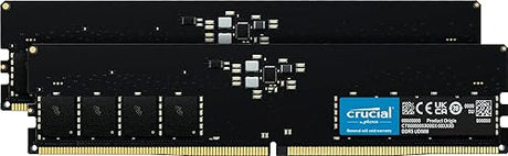 Crucial RAM 16GB Kit (2x8GB) DDR5 5200MT/s (or 4800MT/s) Desktop Memory CT2K8G52C42U5 16GB Kit (2x8GB) 5200MT/s