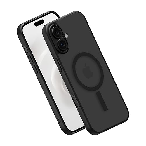 PEEL Bumper Case for iPhone 16 Plus (Black) - Military-Grade Drop Protection, Embedded Magnet Compatible with MagSafe, Thin Minimalist Design, Branding Free - Showcases Your Device iPhone 16 Plus Black