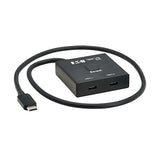 Tripp Lite 2x1 Bi-Directional USB-C Switch, 10 Gbps Data Transfer, 8K@60Hz or 4K@120Hz Video, 100W PD Charging, USB 3.2 Gen 2, HDCP Passthrough, No Software Needed, 3-Year Warranty (U415-002-BDS)