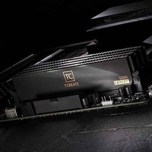 TEAMGROUP T-Create Expert Overclocking 10L DDR5 64GB Kit (2 x 32GB) 6000MHz (PC5-48000) CL34 Desktop Memory Module Ram - CTCED564G6000HC34BDC01, Black-UDIMM