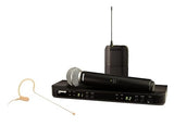 Shure BLX1288/MX153 Wireless Microphone System - 14-Hour Battery Life, 300 ft Range, UHF | Includes Handheld & Earset Mics, Dual Channel Receiver | H9 Band (BLX1288/MX153-H9) H9 Band (512-542 MHz)