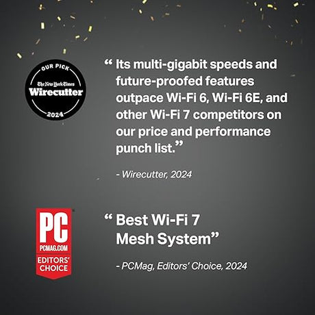 TP-Link Deco BE63 Tri-Band WiFi 7 BE10000 Whole Home Mesh System- 6-Stream 10 Gbps, 4X 2.5G Ports Wired Backhaul, 4X Smart Internal Antennas, VPN, MU-MIMO, HomeShield, Free Expert Support (1-Pack) WiFi 7 BE10000 1 Pack